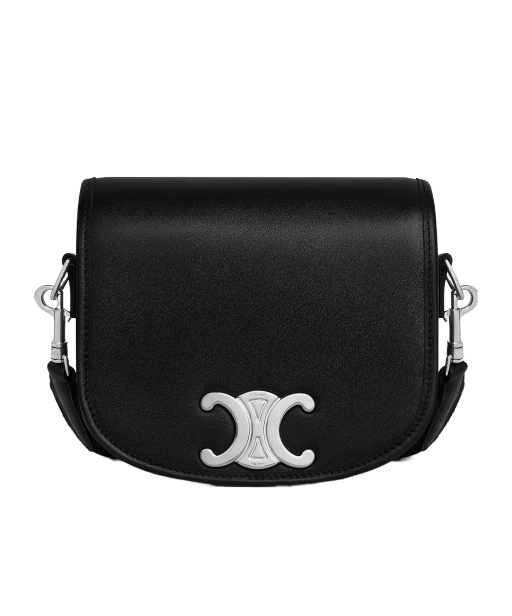 Small Besace Strap Triomphe In Supple Natural Calfskin