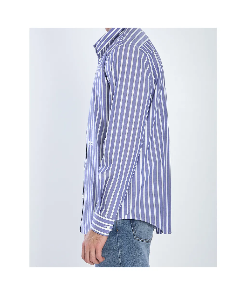 Loose Shirt In Striped Cotton