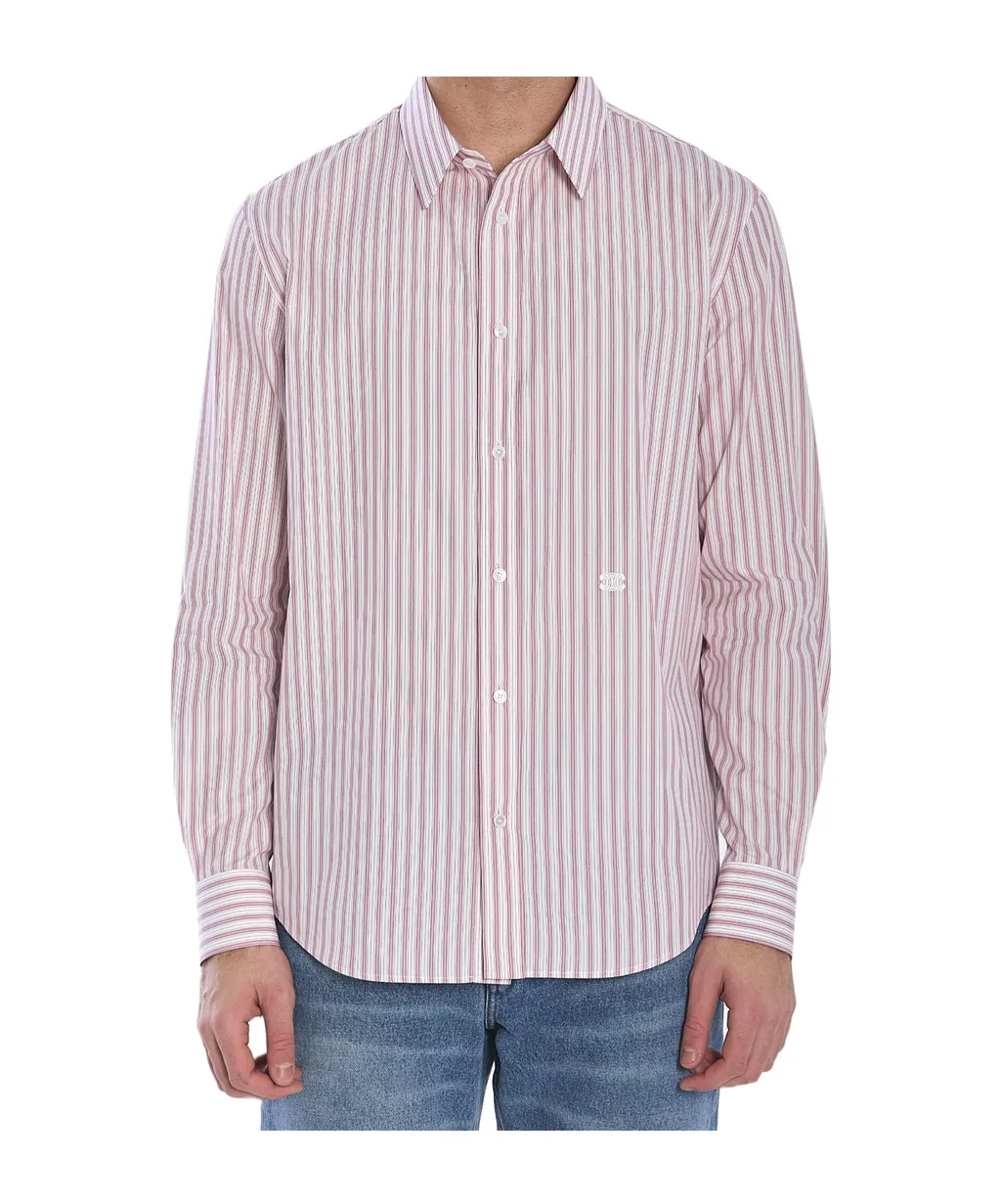 Loose Shirt In Striped Cotton Poplin
