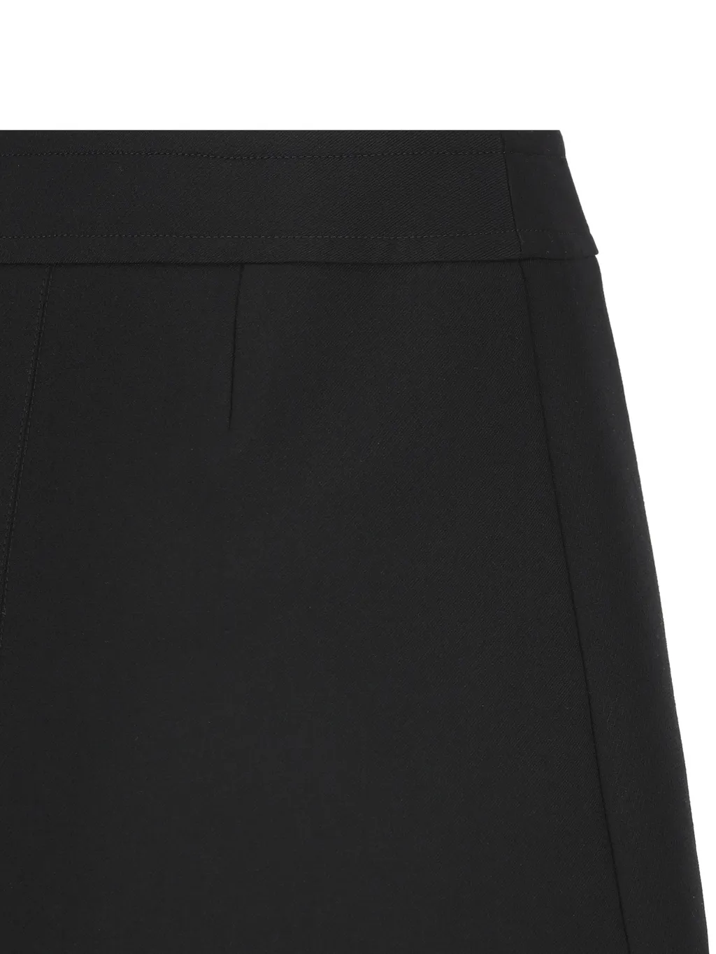 Trapeze Mini Skirt In Gauffered Double Wool