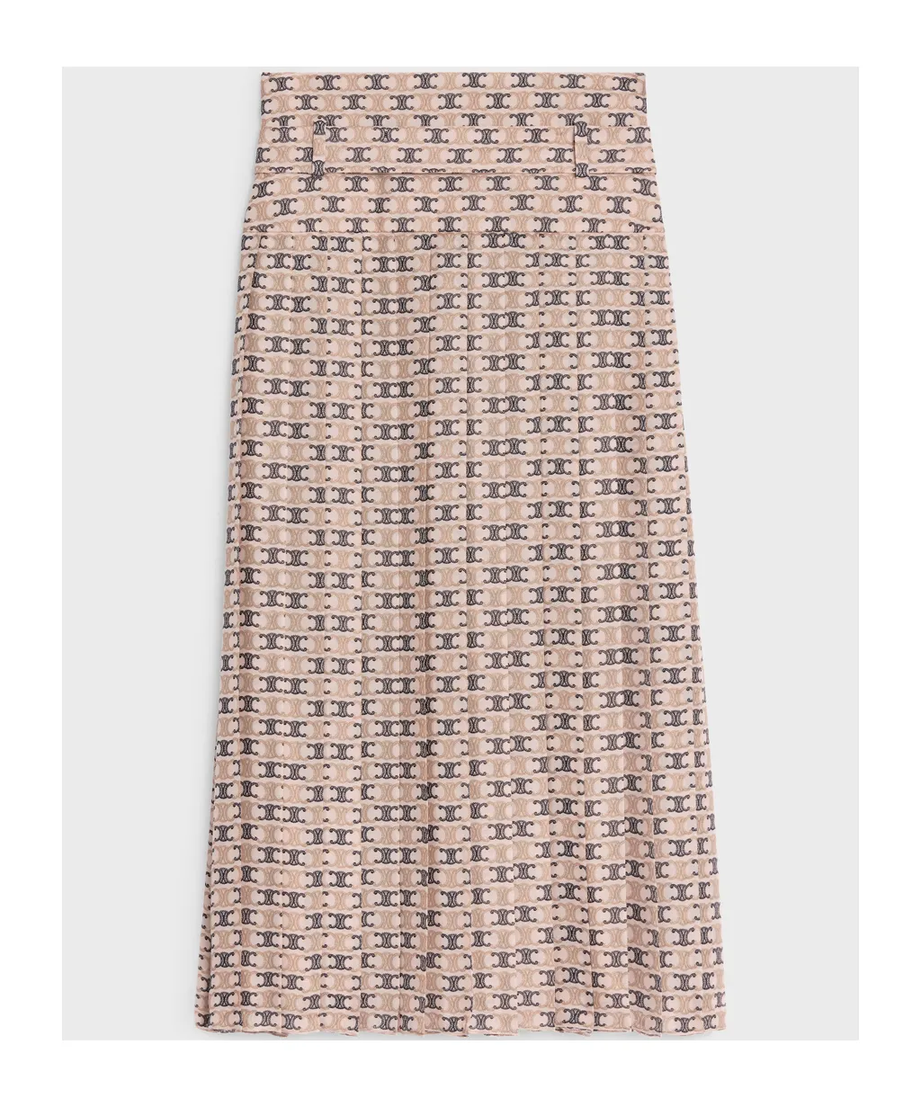 Pleated Skirt In Silk Georgette