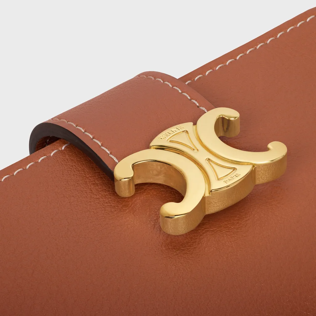 Accordion Card Holder Nino In Supple Grained Calfskin