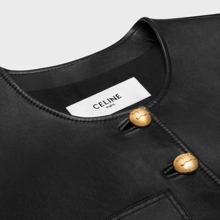 Single-Breasted Leather Jacket