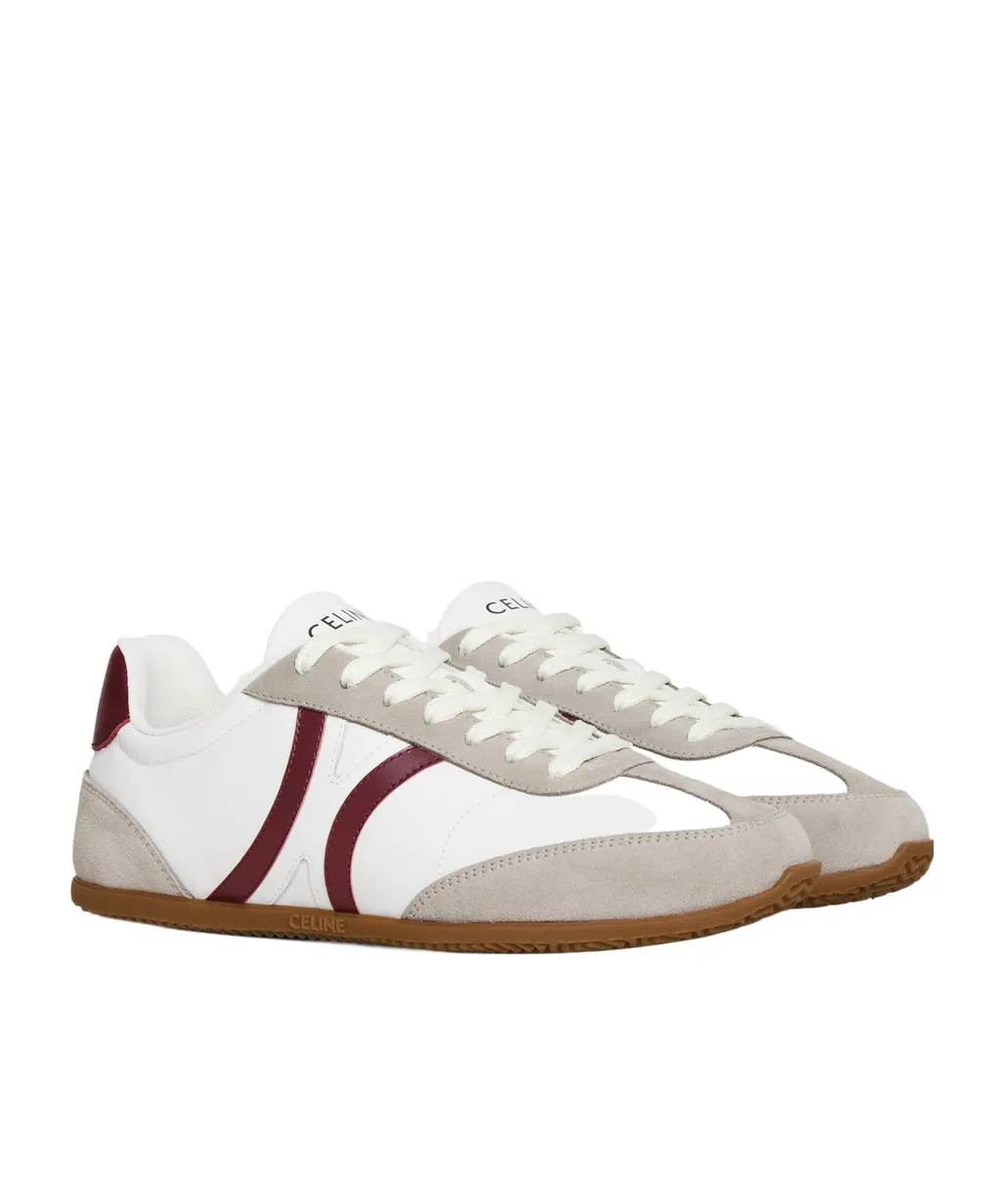 Celine Jogger Low Lace-Up Sneaker In Calfskin & Suede Calfskin