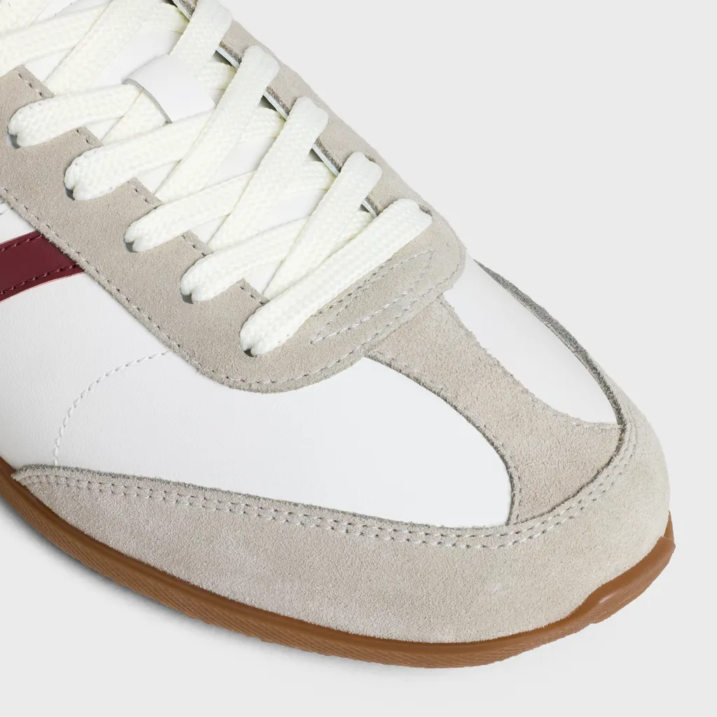 Celine Jogger Low Lace-Up Sneaker In Calfskin & Suede Calfskin