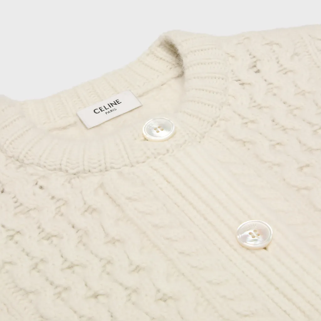 Triomphe Cardigan In Aran Wool