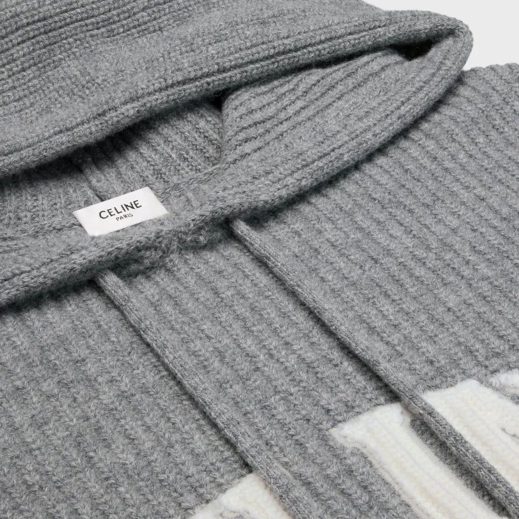 Hooded Sweater In Ribbed Wool