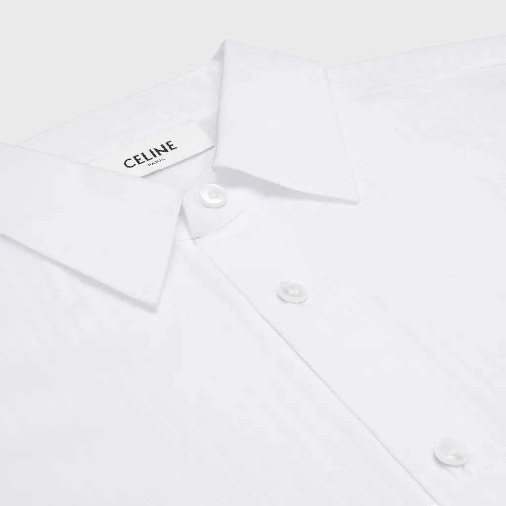 Cropped Shirt In Striped Cotton