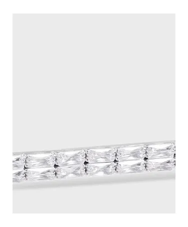 Le Soir Hair Slide In Strass And Brass With Rhodium Finish
