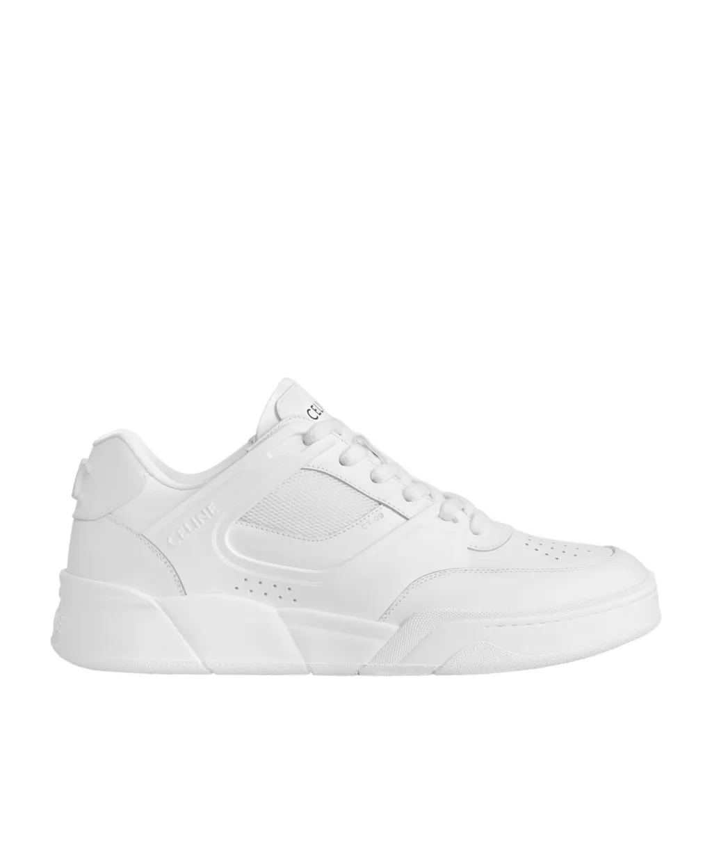 Trainer Ct-09 Low Lace-Up Sneaker In Calfskin And Mesh