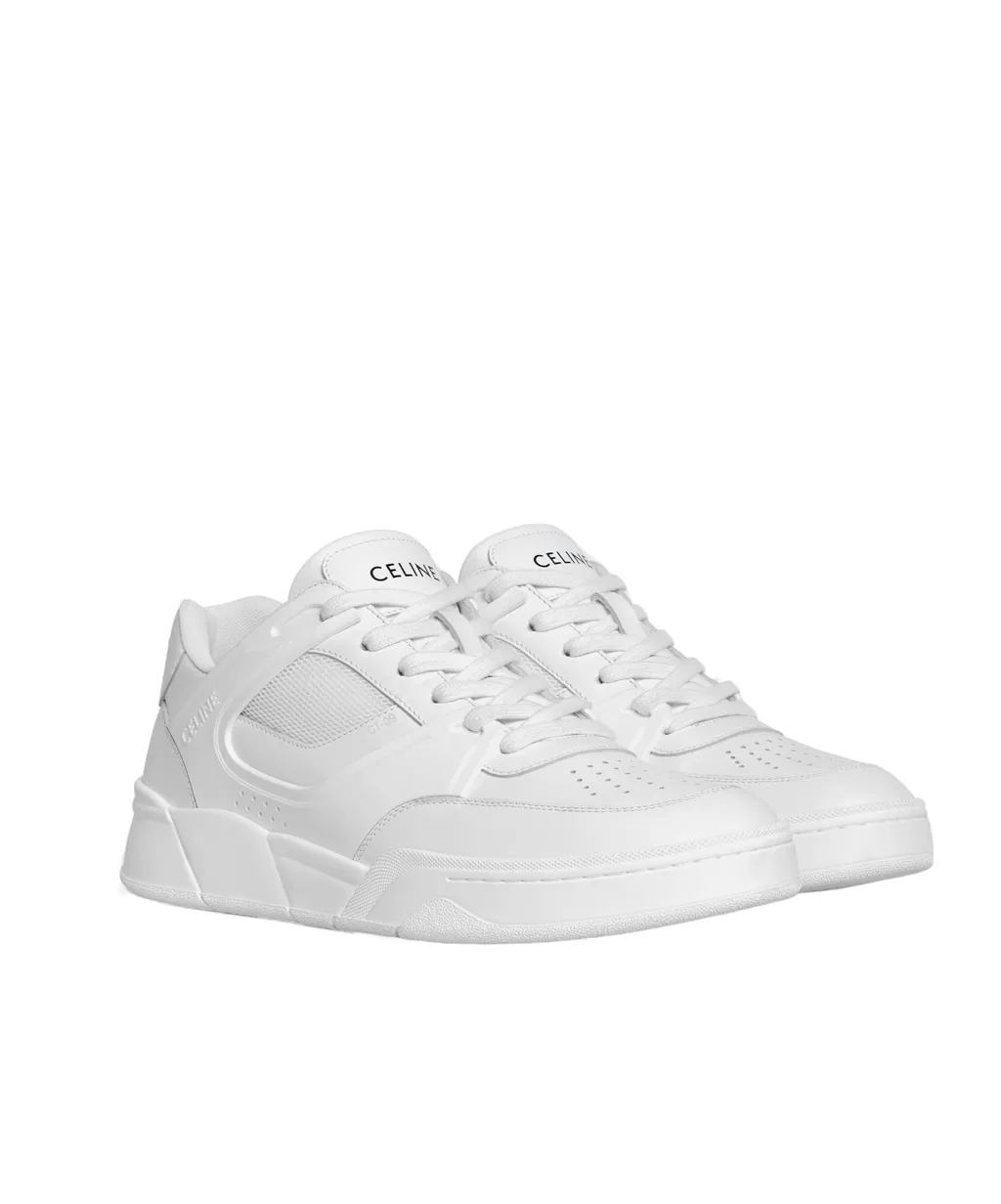 Trainer Ct-09 Low Lace-Up Sneaker In Calfskin And Mesh