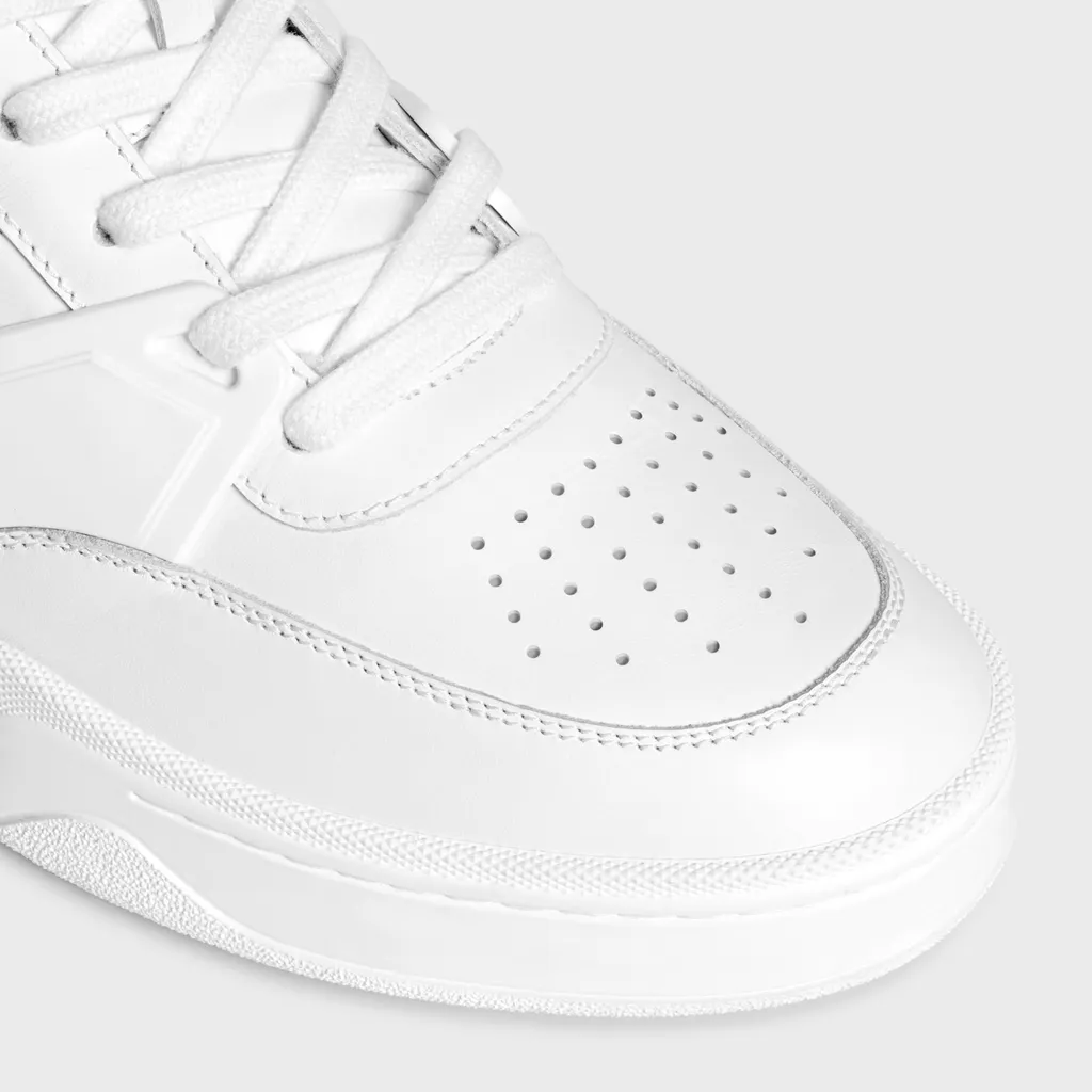 Trainer Ct-09 Low Lace-Up Sneaker In Calfskin And Mesh
