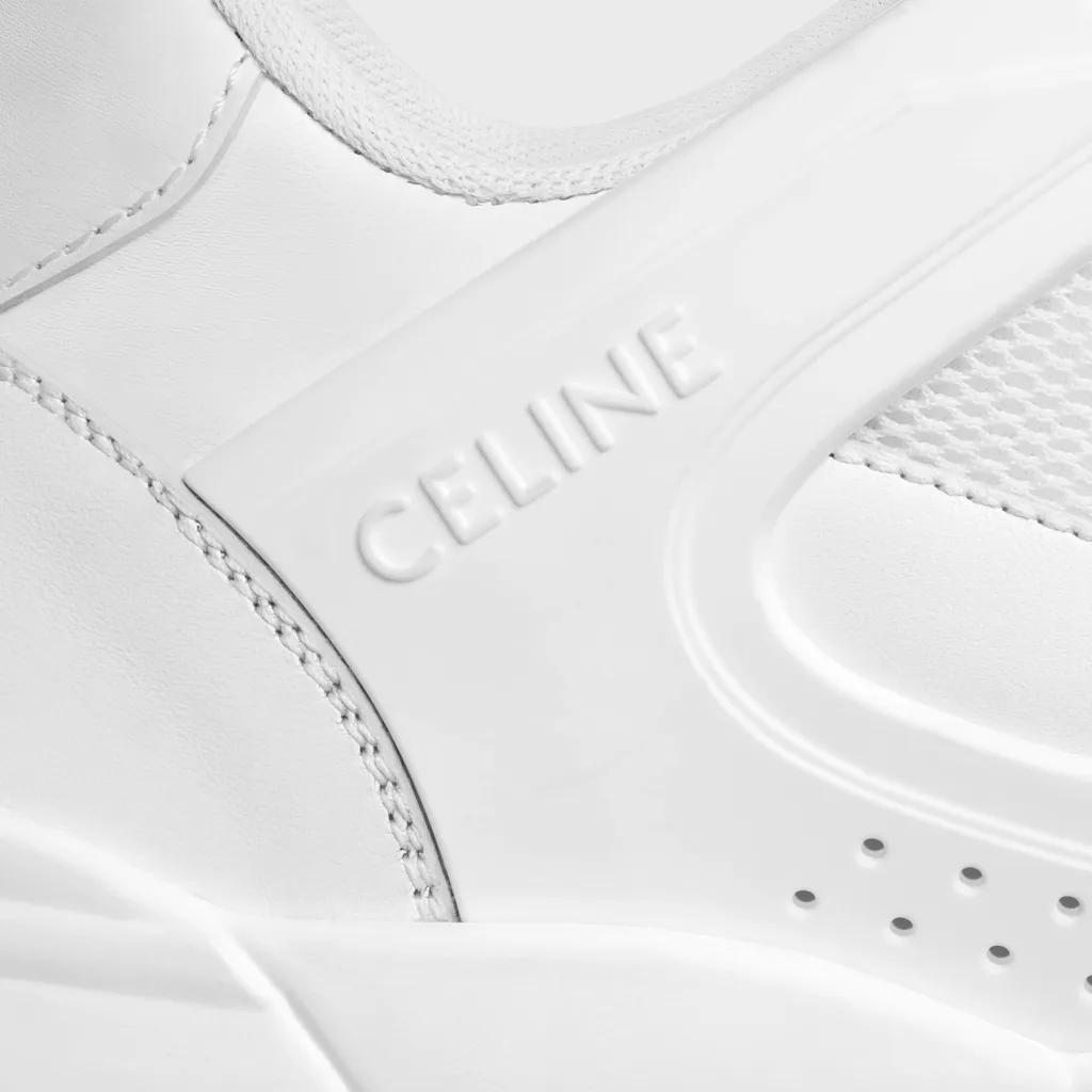 Trainer Ct-09 Low Lace-Up Sneaker In Calfskin And Mesh