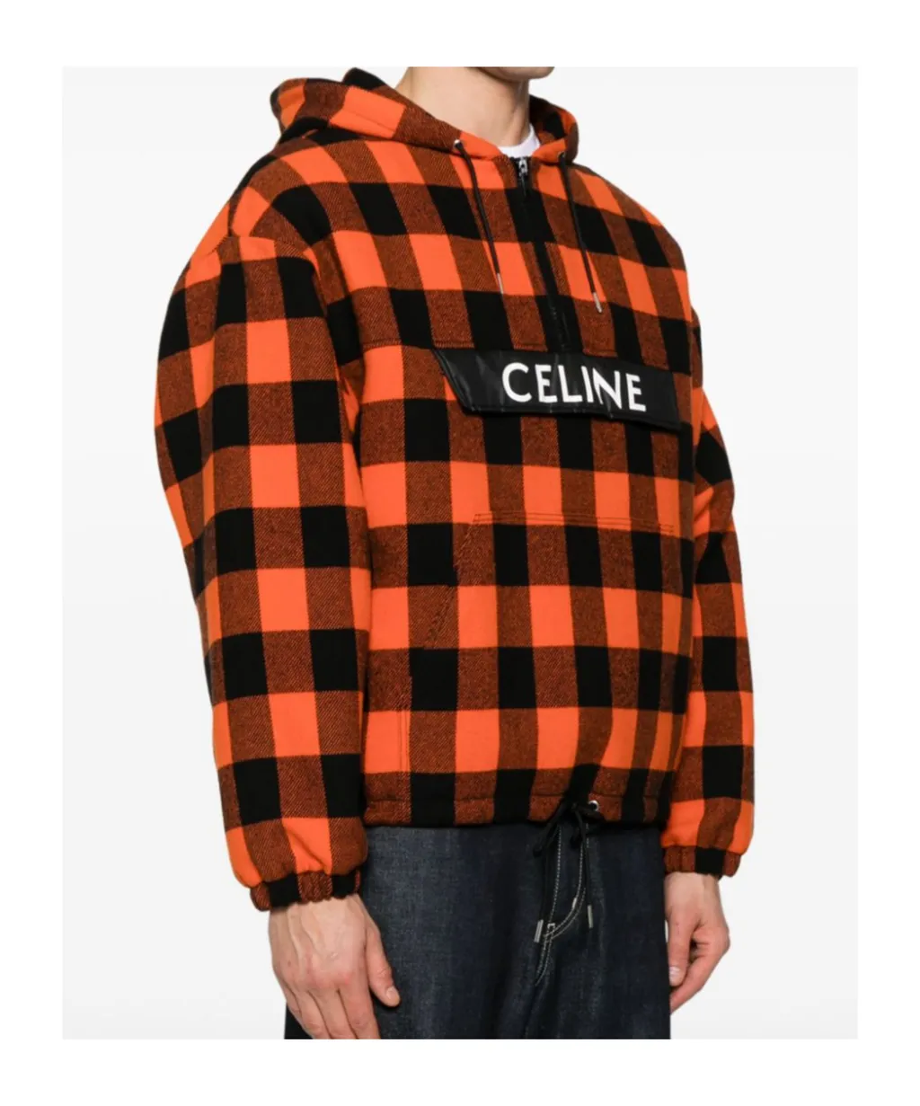 Windbreaker In Check Wool