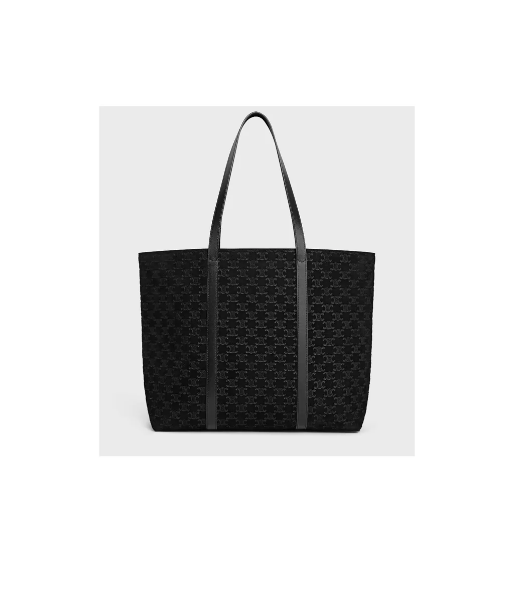 Horizontal Museum Bag In Suede Calfskin With Triomphe Embossed