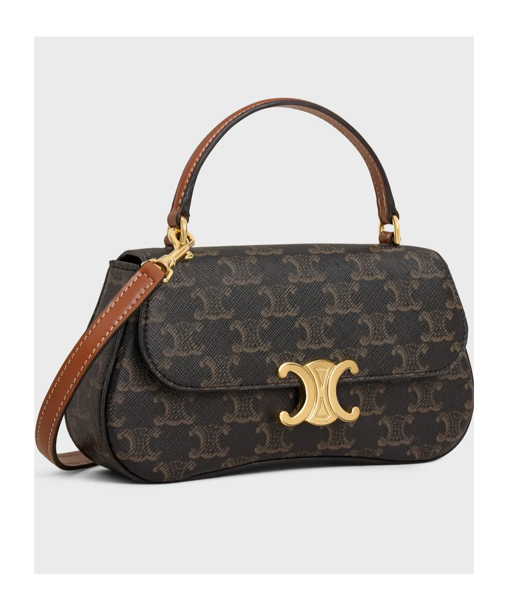 Teen Celine Lola In Triomphe Canvas And Calfskin
