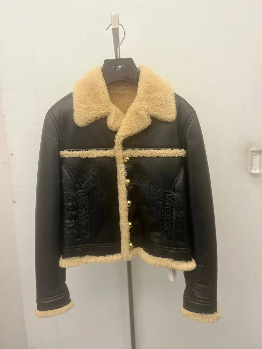Straight-Cut Blouson Jacket In Curly Lambskin