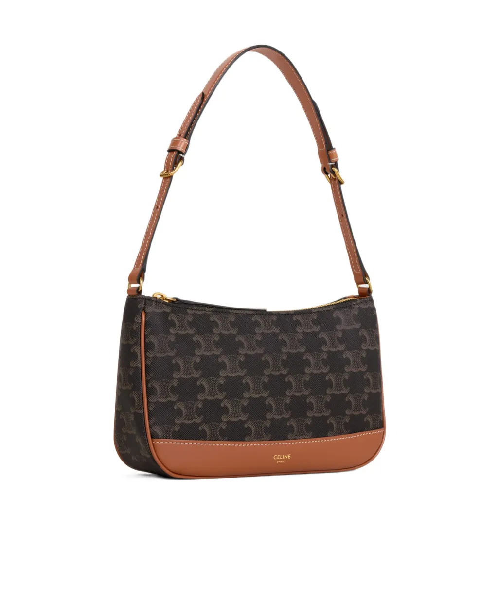 Shoulder Bag In Triomphe Canvas And Calfskin