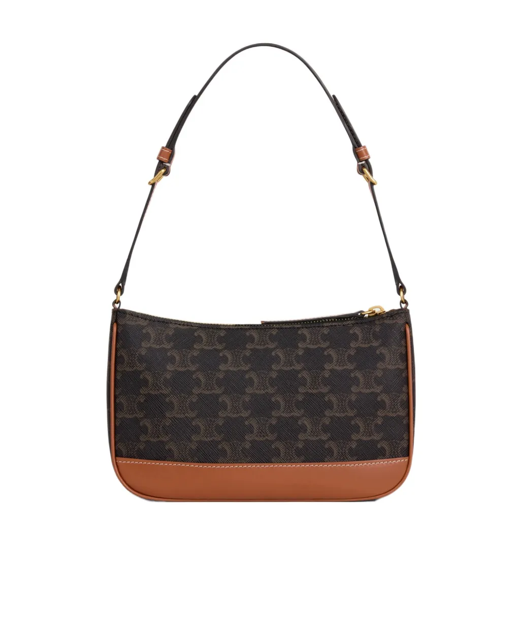 Shoulder Bag In Triomphe Canvas And Calfskin