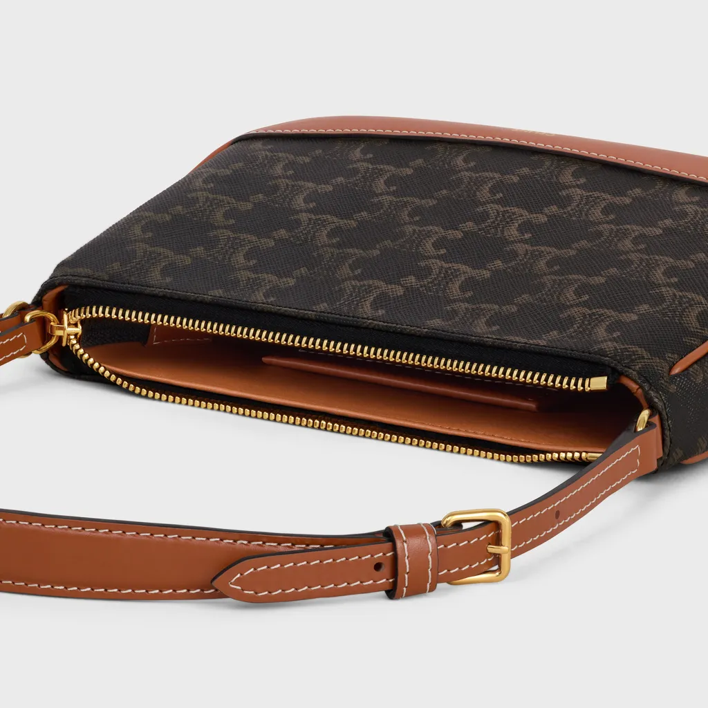 Shoulder Bag In Triomphe Canvas And Calfskin