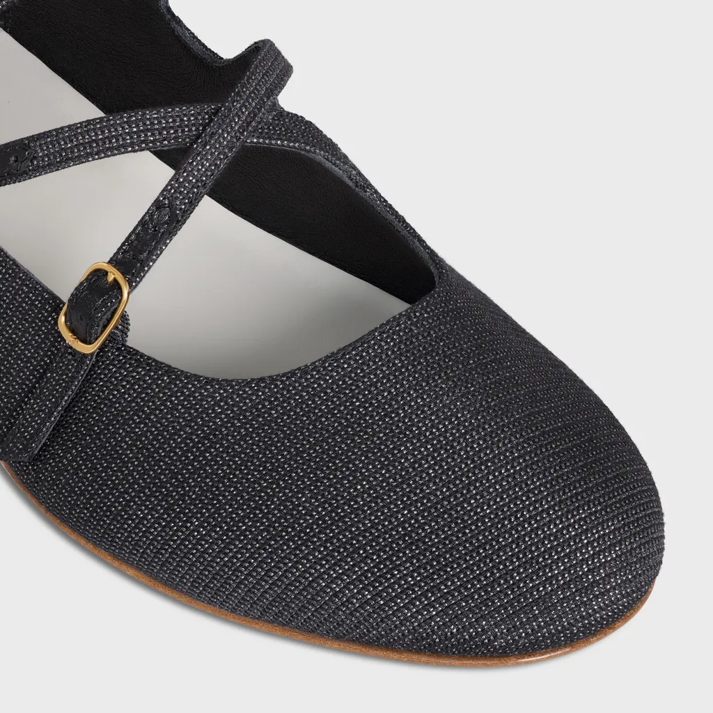Les Ballerines Criss-Cross Babies Ballerina In Lurex Fabric