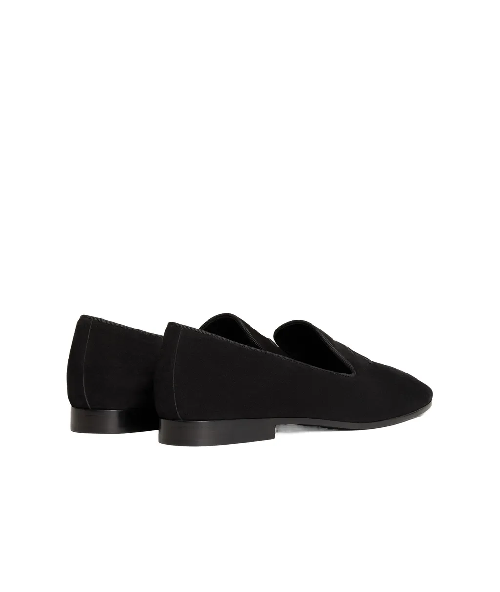 Triomphe Slippers In Suede Calfskin
