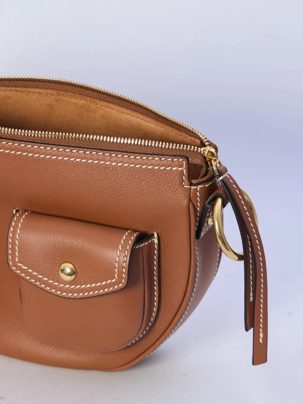 Zip-Open Shoulder Bag