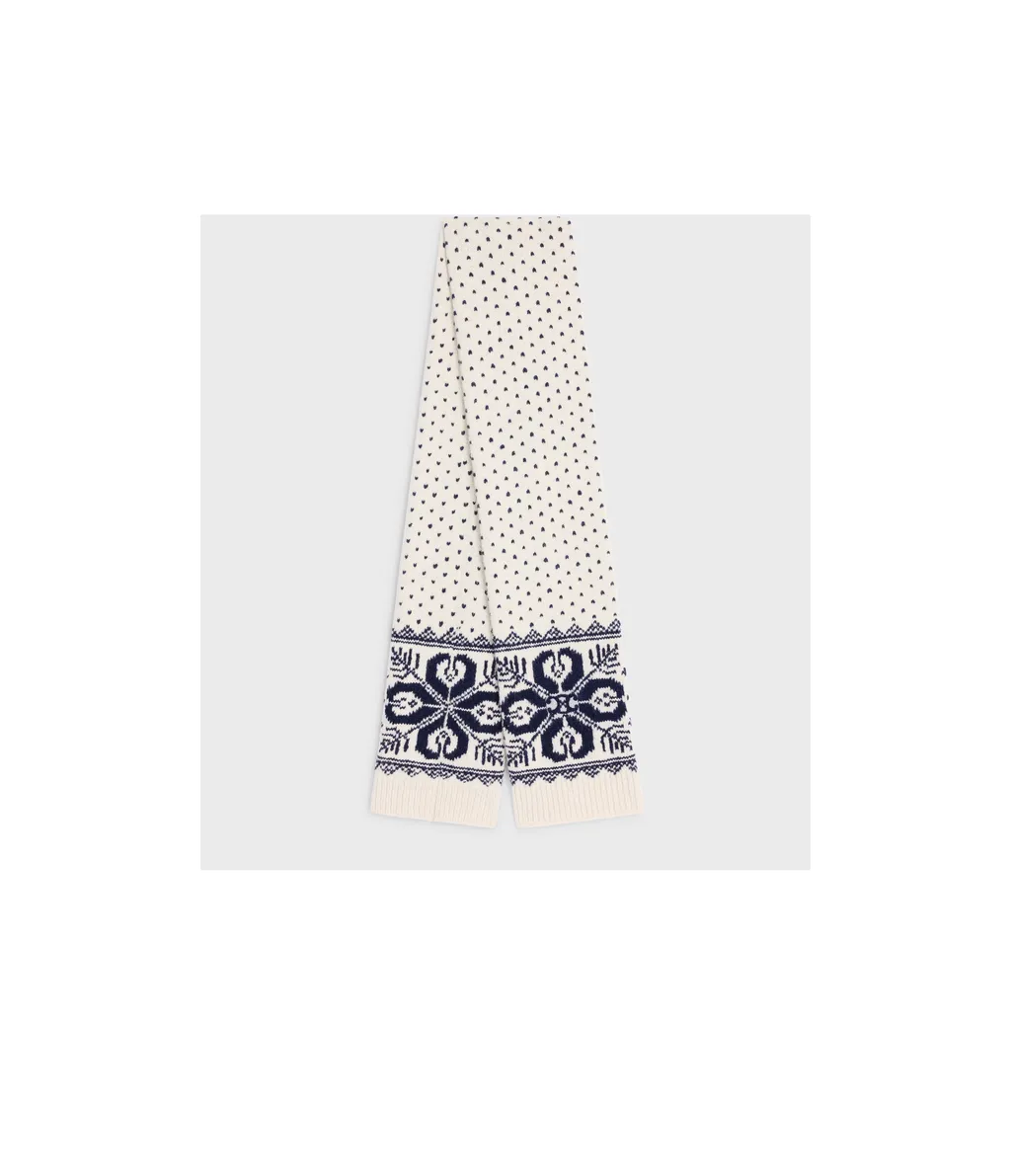 Scarf In Fair Isle Wool
