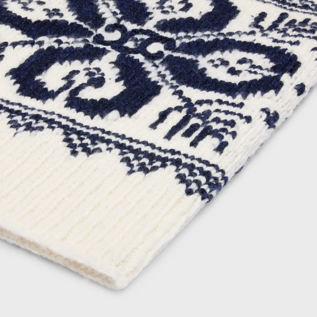 Scarf In Fair Isle Wool