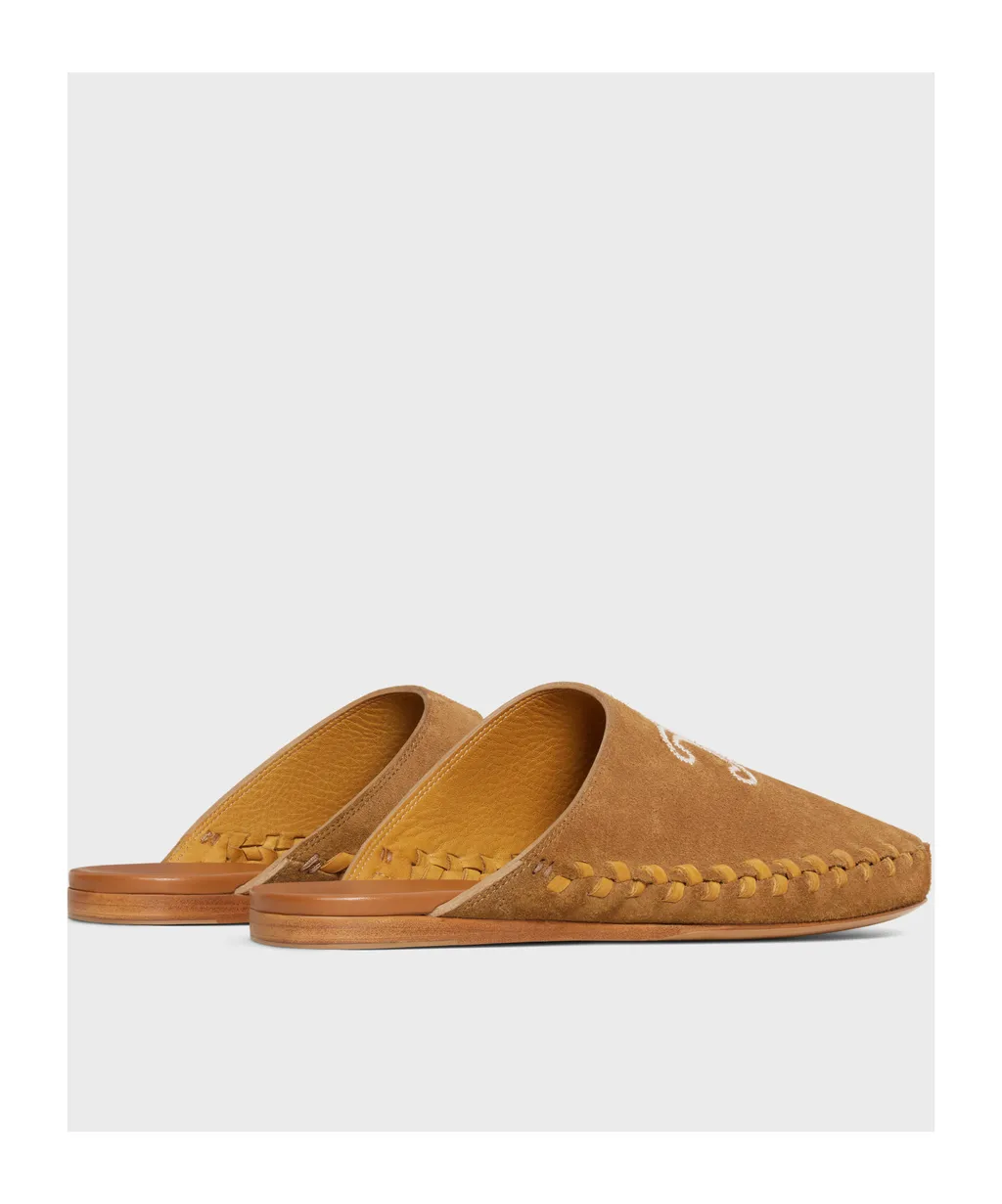 Marlou Triomphe Mule In Suede Calfskin