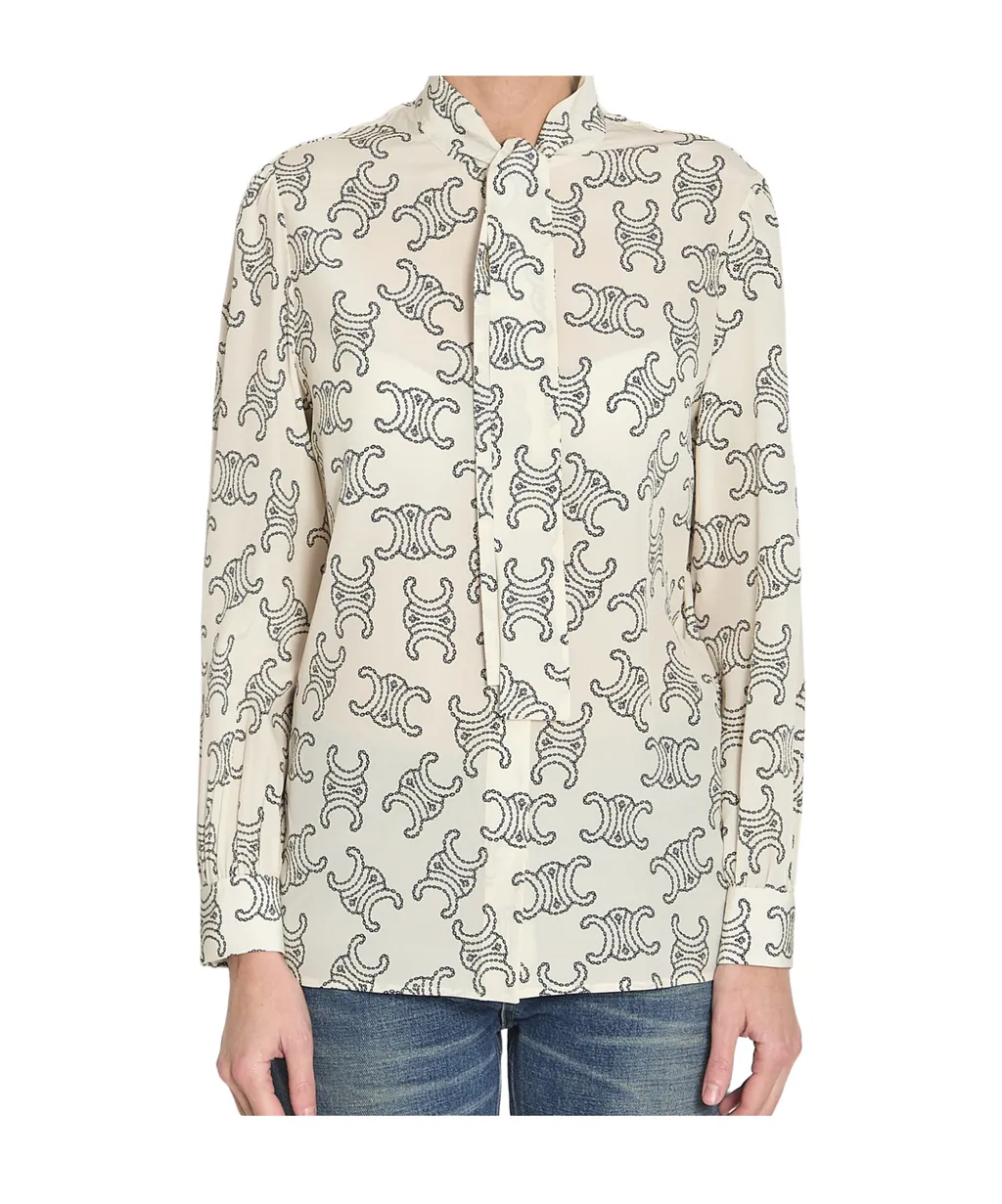 LavalliÈRe Blouse In CrÊPe De Chine