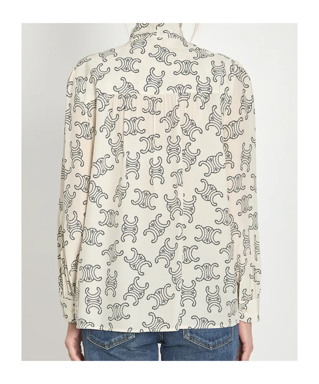 LavalliÈRe Blouse In CrÊPe De Chine