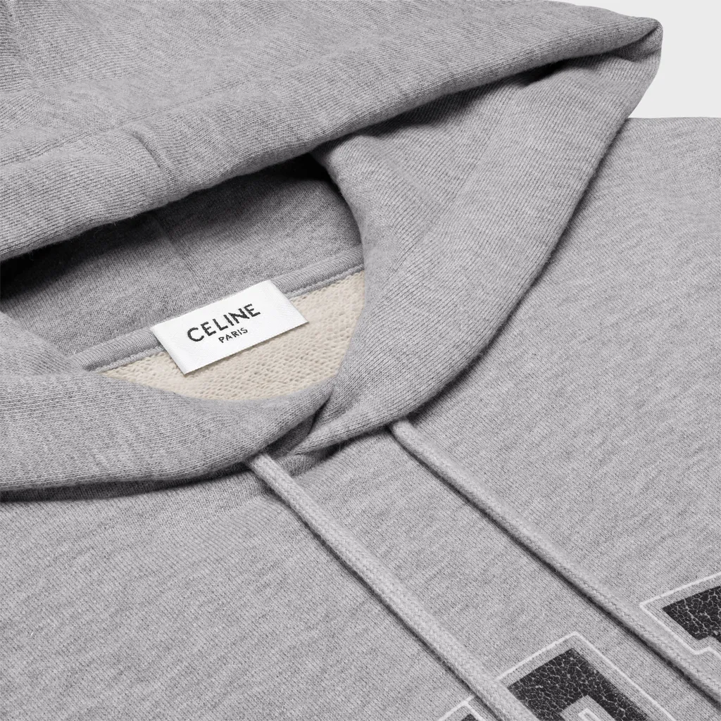 Oversized Celine Hoodie In Cotton Fleece