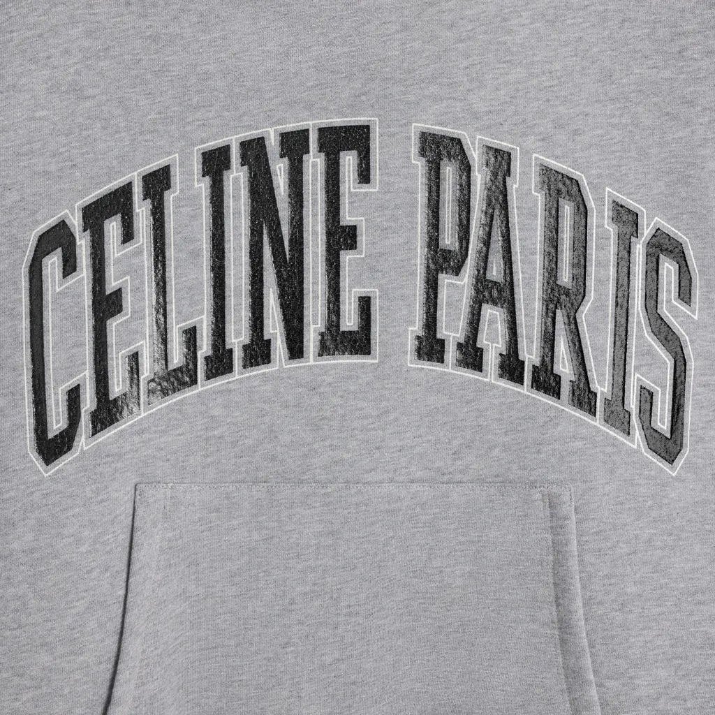 Oversized Celine Hoodie In Cotton Fleece