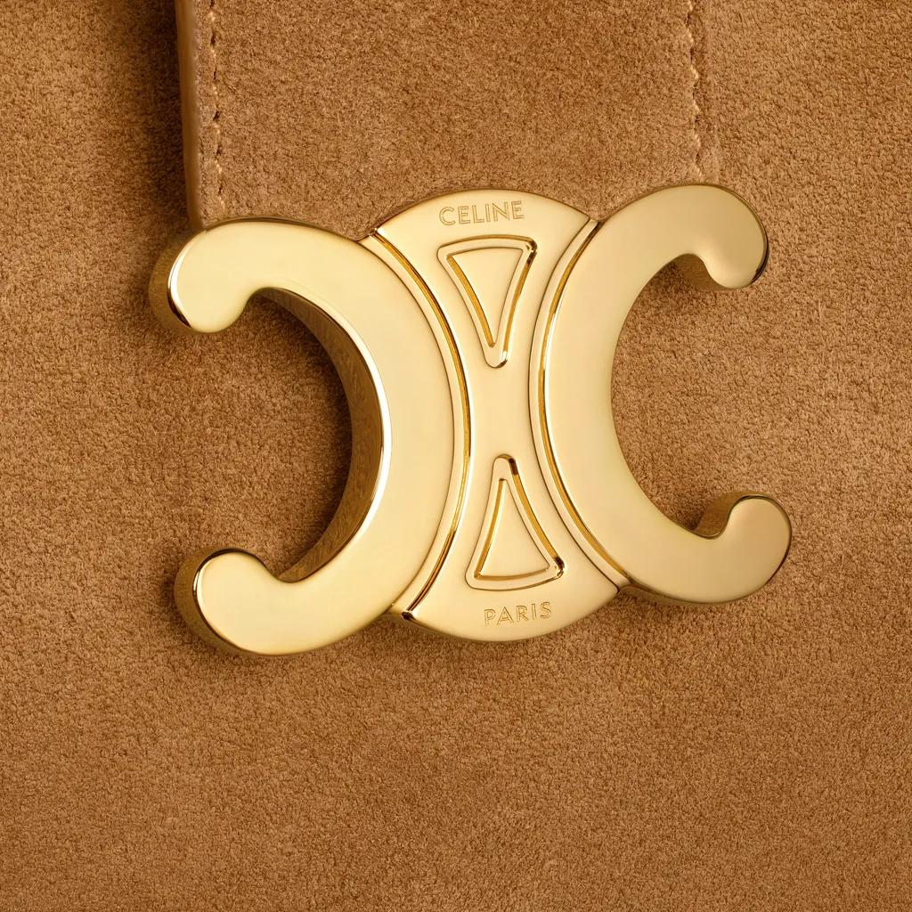 Medium Louise Bag In Suede Calfskin And Shearling