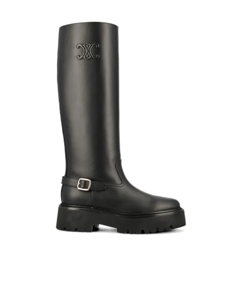 Bulky High Boot In Calfskin