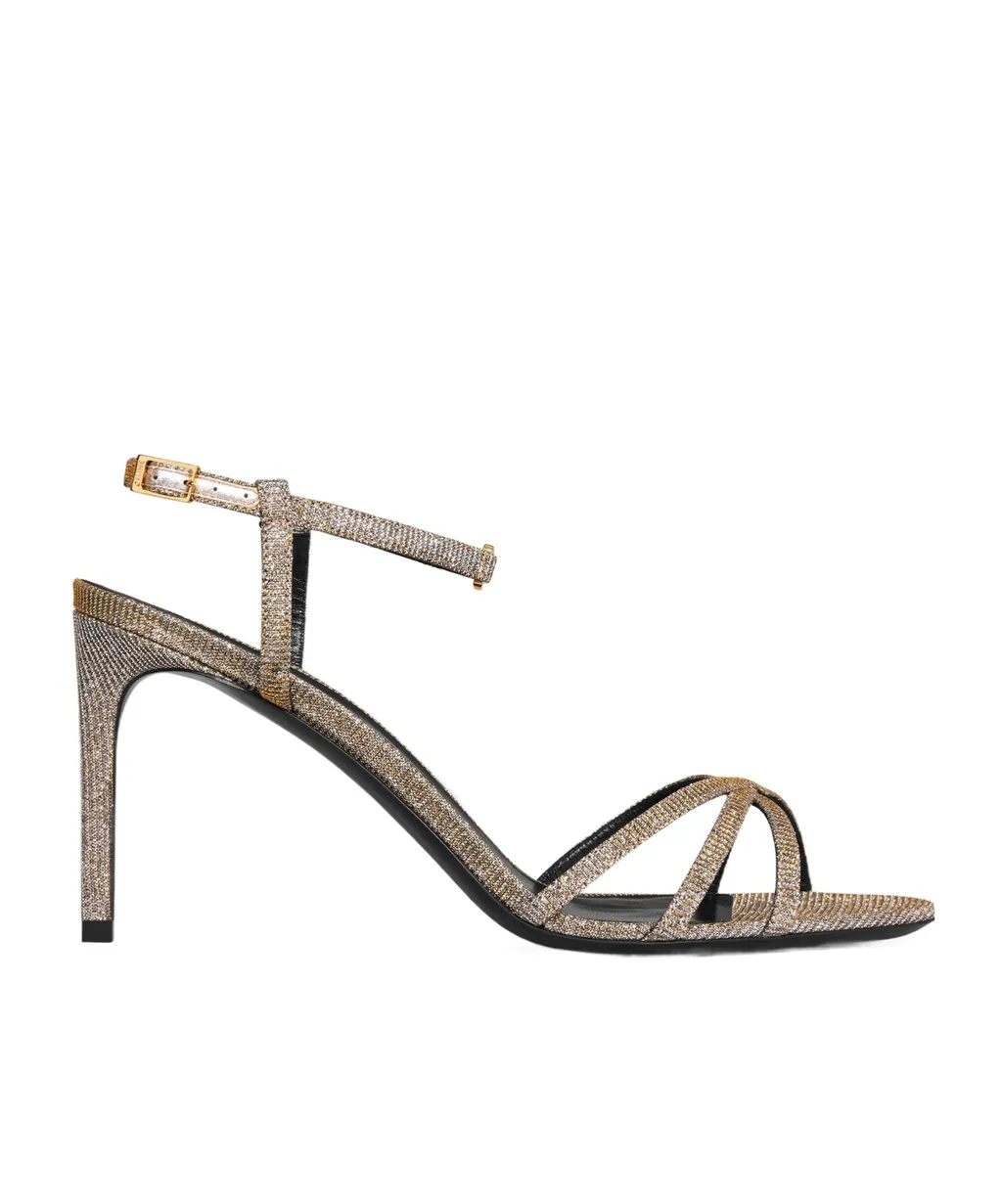 Soir Sandal In Iridescent Fabric