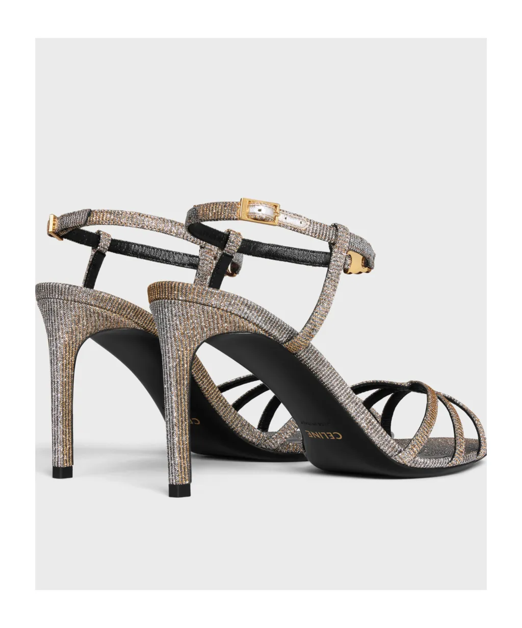 Soir Sandal In Iridescent Fabric