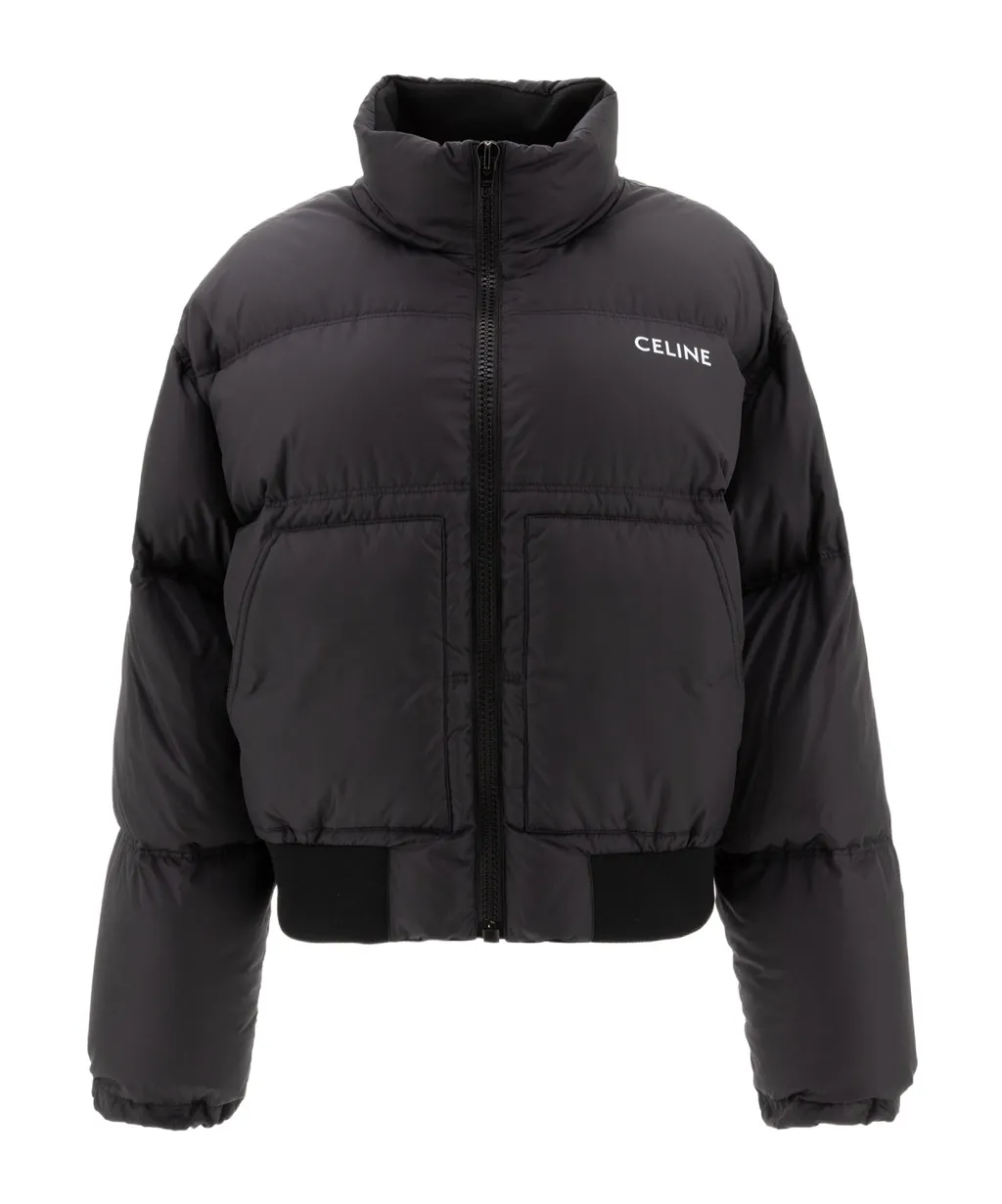 Cropped Down Jacket In Lightweight Nylon