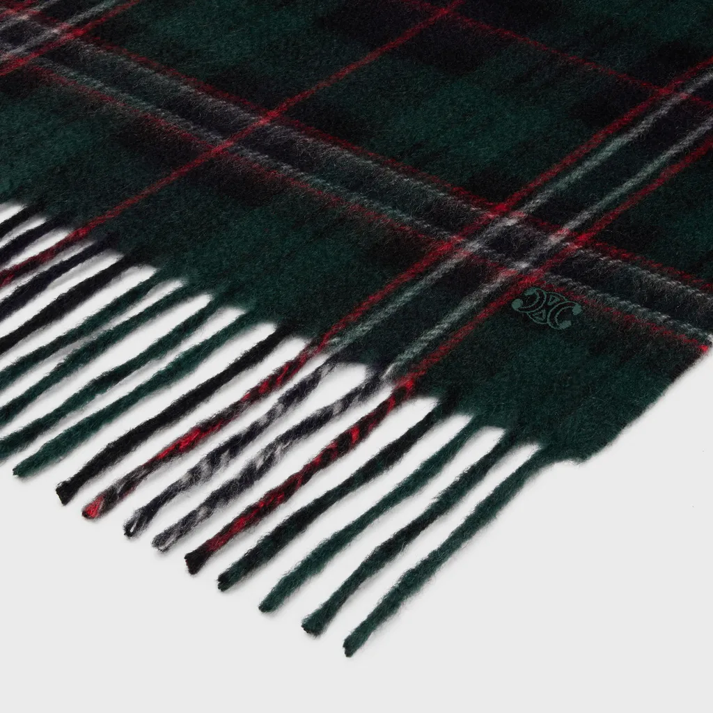 Triomphe Scarf In Check Cashmere