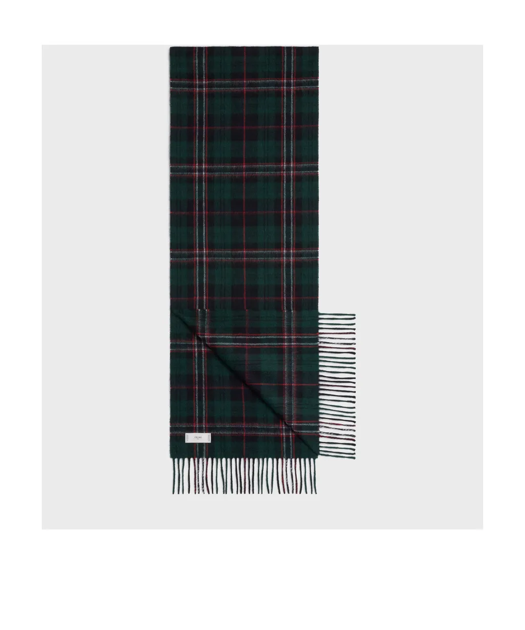 Triomphe Scarf In Check Cashmere