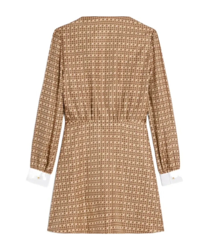Mini Shirt Dress In Silk Twill