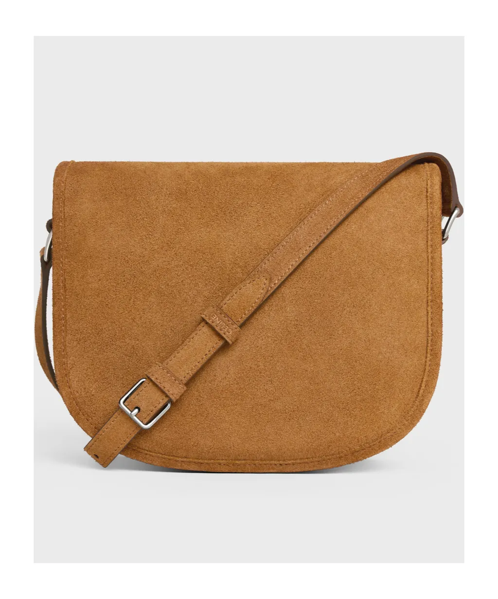 Medium Besace Triomphe In Suede Calfskin