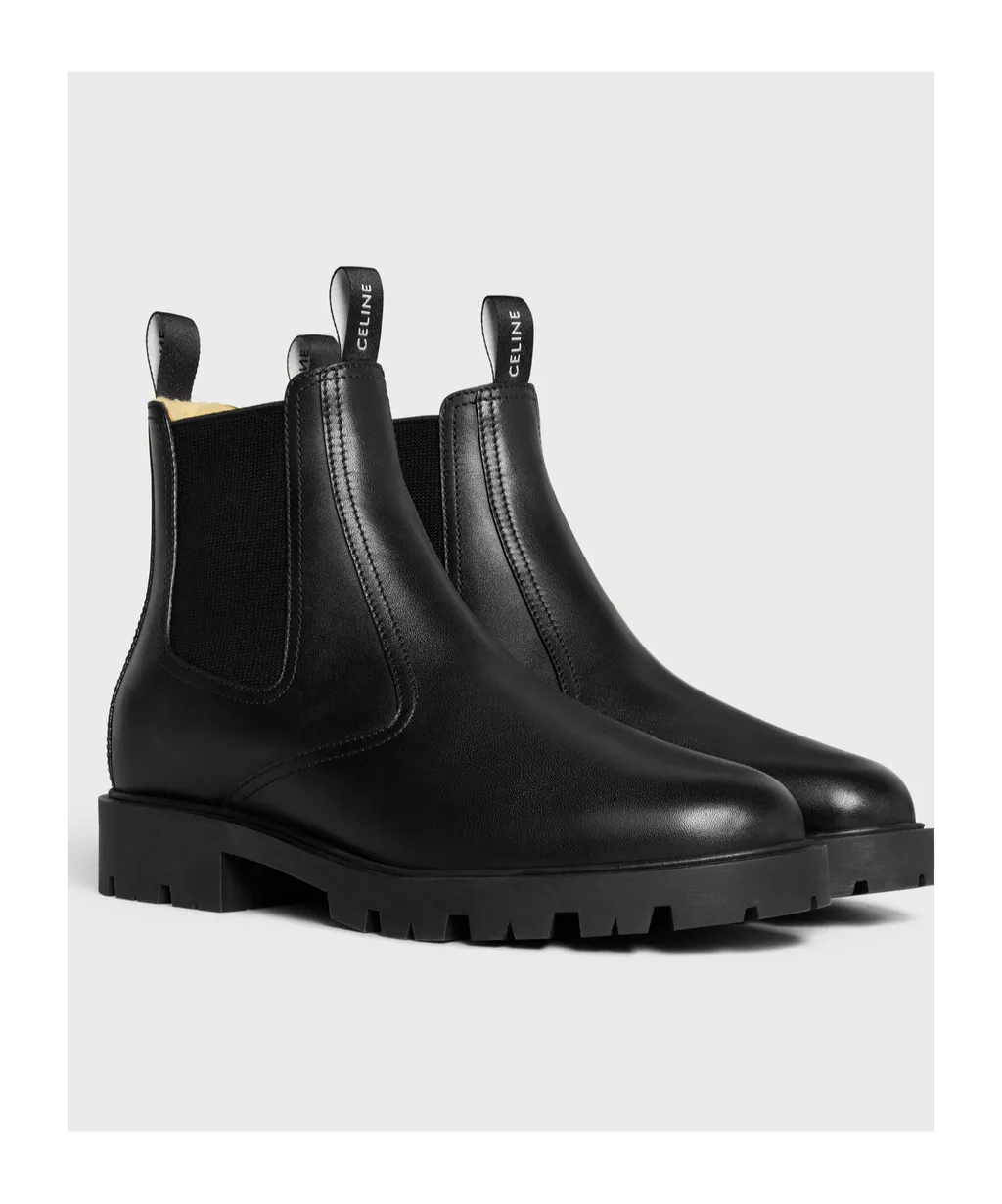 Margaret Chelsea Boot With Shearling In Calfskin