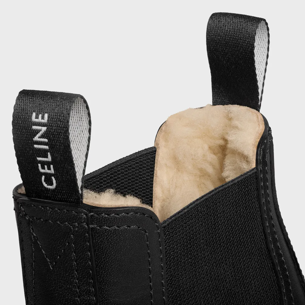 Margaret Chelsea Boot With Shearling In Calfskin