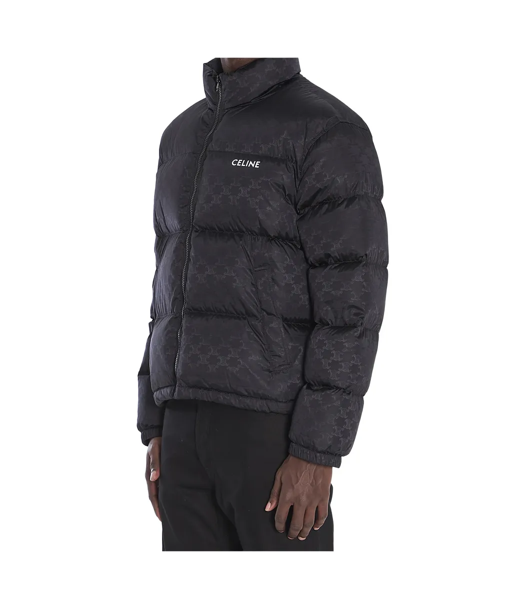 Down Jacket In Triomphe Nylon Jacquard