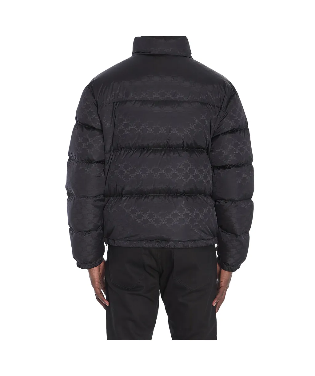 Down Jacket In Triomphe Nylon Jacquard