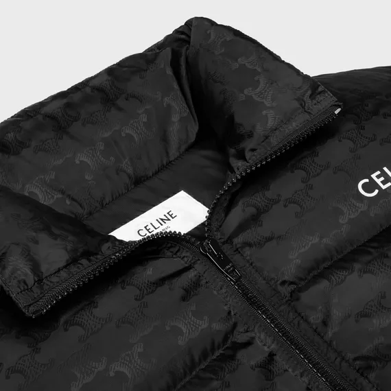 Down Jacket In Triomphe Nylon Jacquard