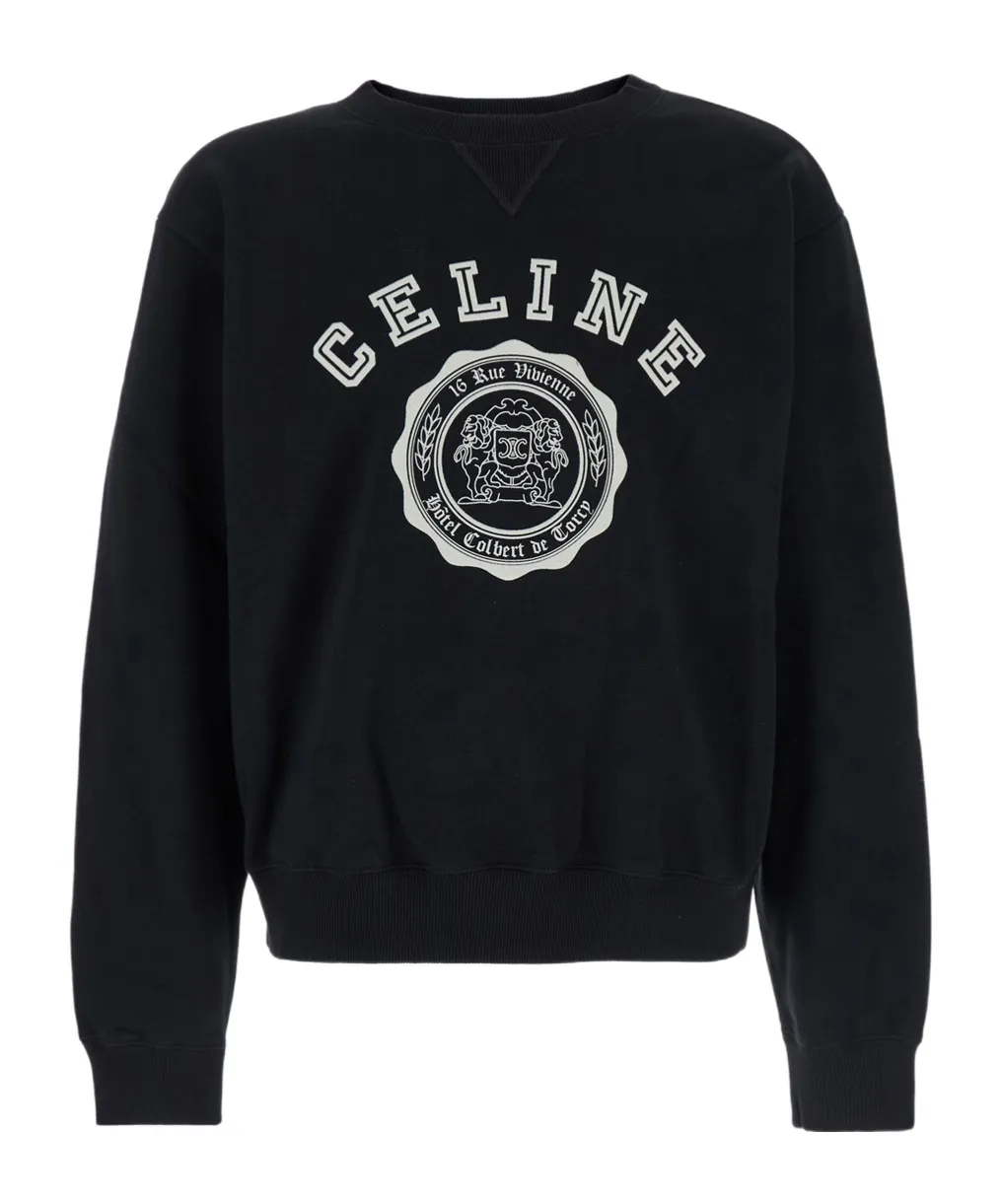 Blason Loose Sweatshirt In Cotton Fleece