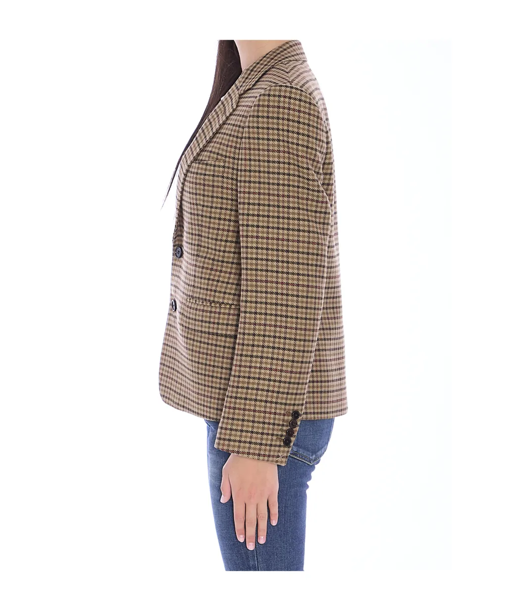 Campbell Jacket In Double Faced Check Wool
